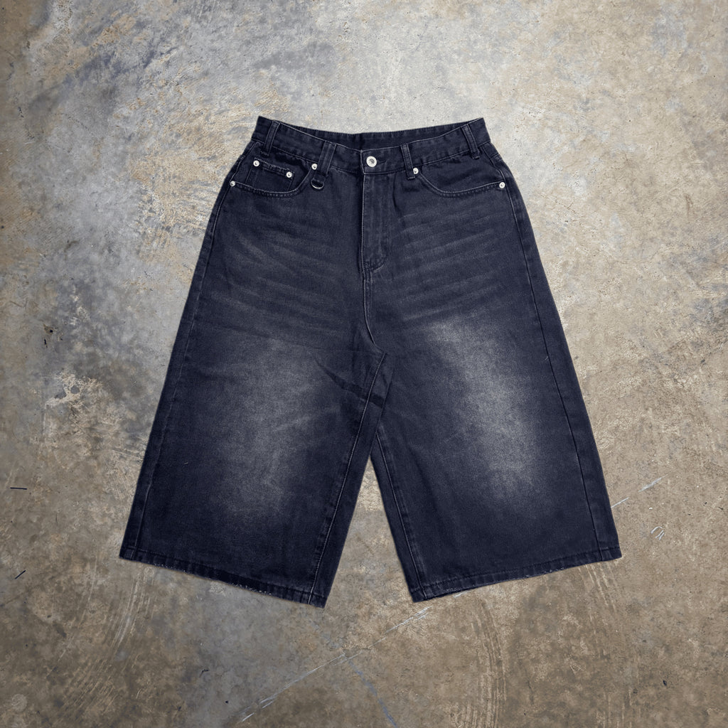 Stone Wash Long Jorts