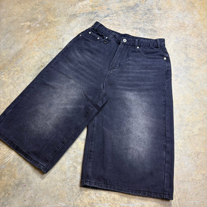 Stone Wash Long Jorts