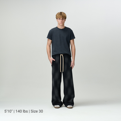 Black Acid Washed Sweats