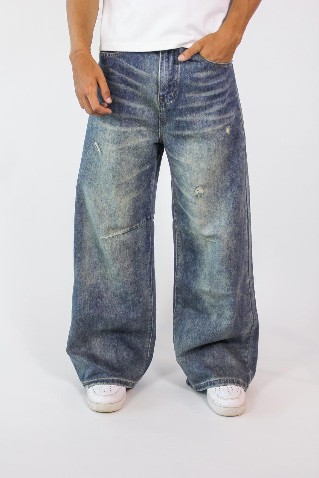 Distressed Blue Denim